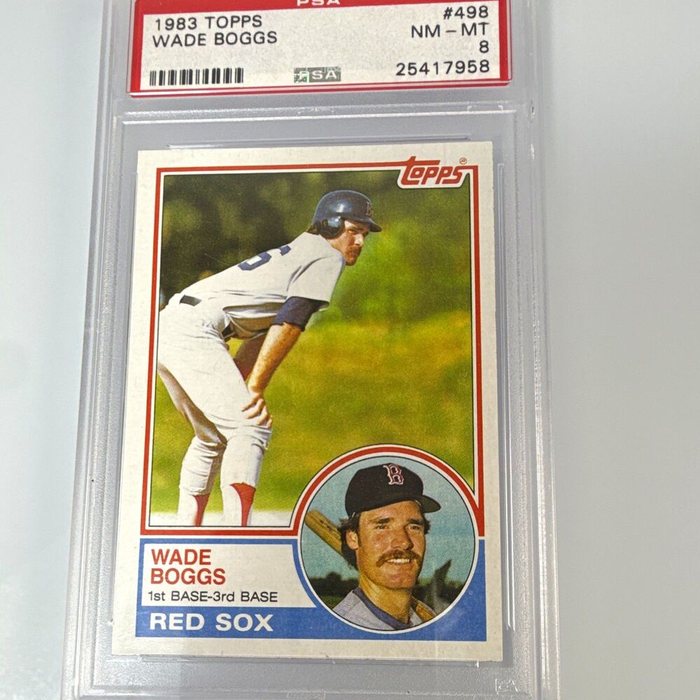 Topps 1983 Wade Boggs Rookie Base #498 PSA Graded Boston Red Sox